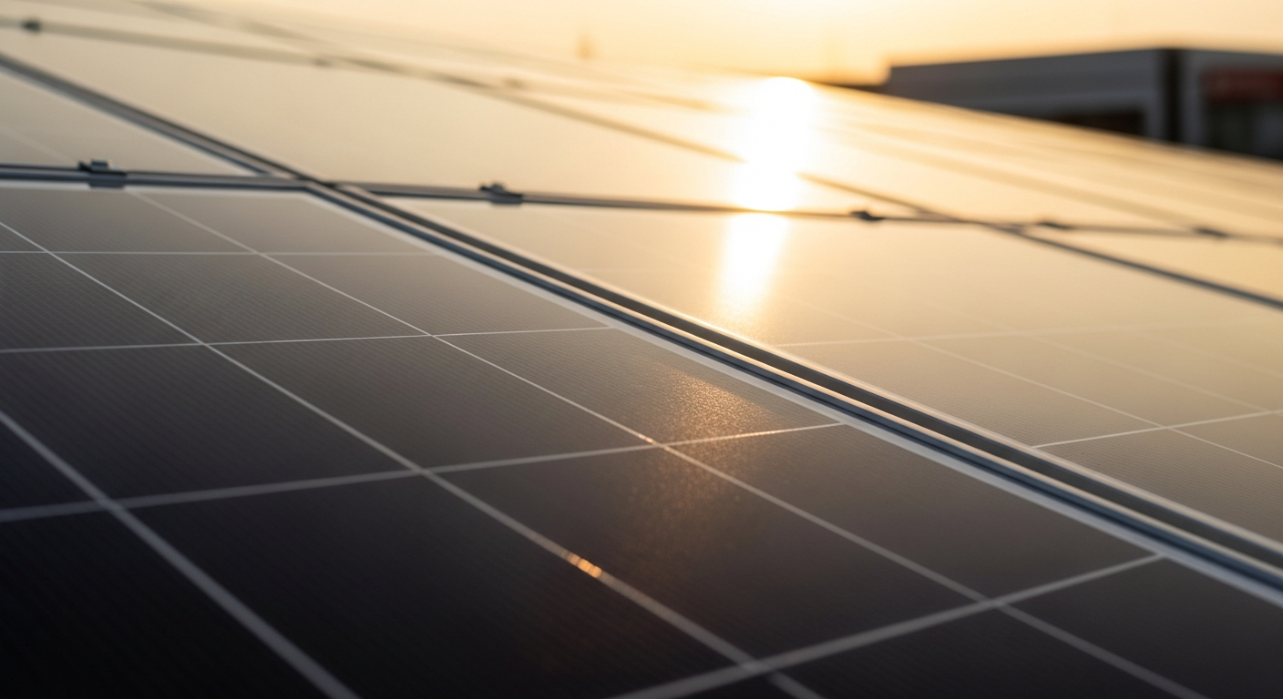 Solar panel close up